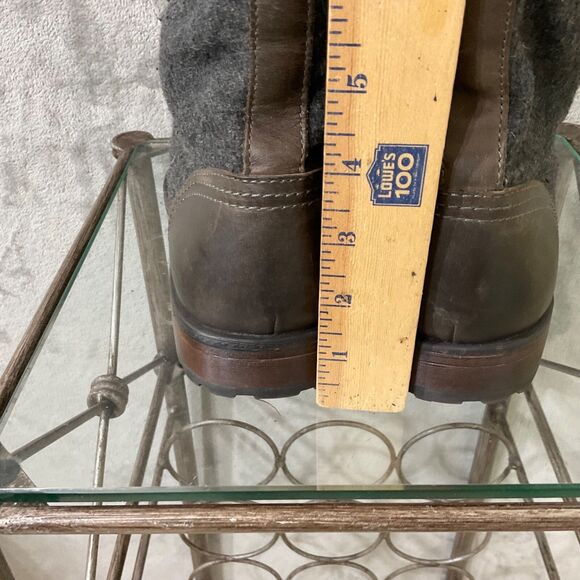 Aston Grey Recon Leather combat Boots Men size 11 Brown lace up / side zip - Picture 5 of 12